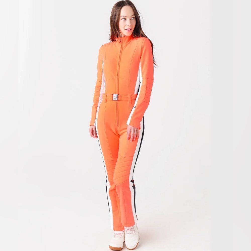 Bogner Talisha Padded Belted Ski Suit Bright Orange NWT US 10 Medium
